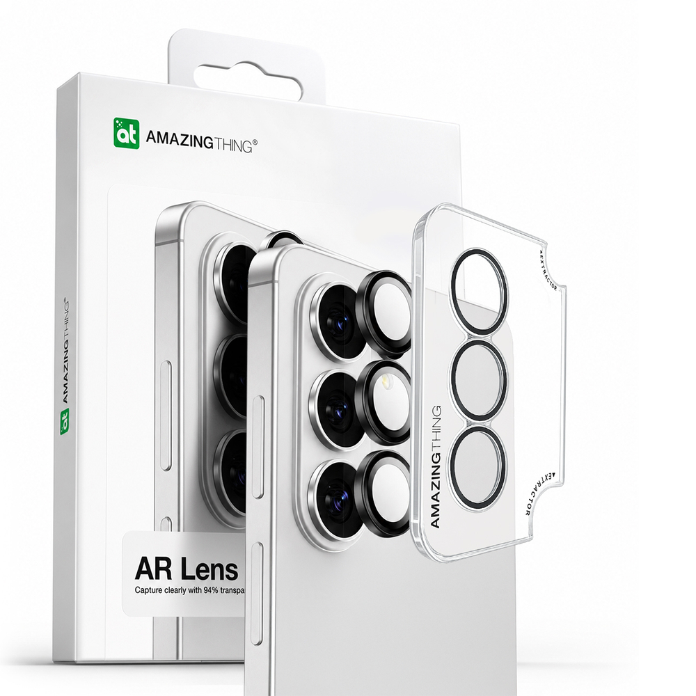 AmazingThing Radix AR objektyvo stiklas, skirtas Samsung S26 Camera Island – juodas