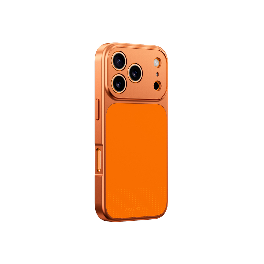 „AmazingThing Minimal Mag“ viso dangčio dėklas, skirtas iPhone 17 Pro - Orange