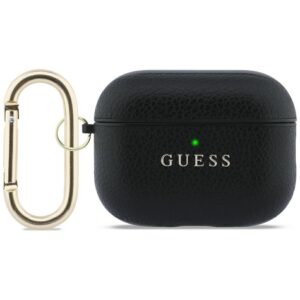 Guess Grūduotas klasikinis logotipo dėklas, skirtas AirPods Pro 3 - black