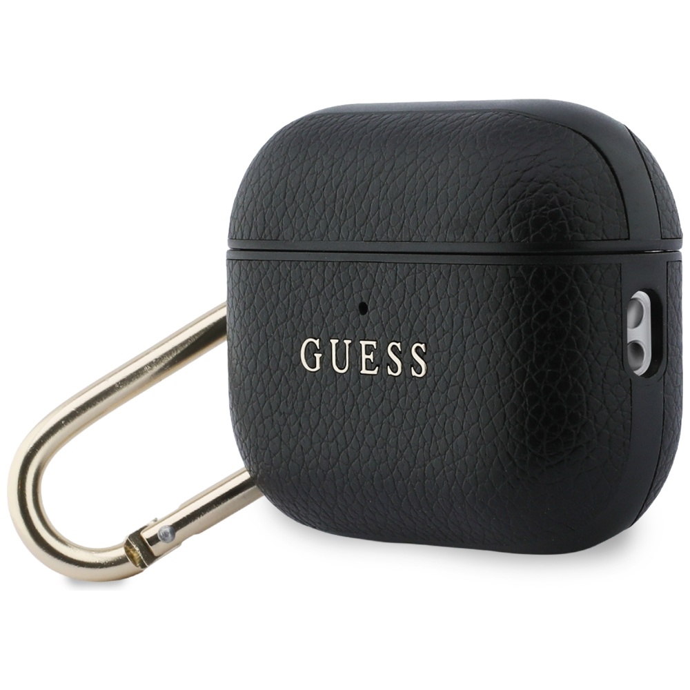 Guess Grūduotas klasikinis logotipo dėklas, skirtas AirPods Pro 3 - black