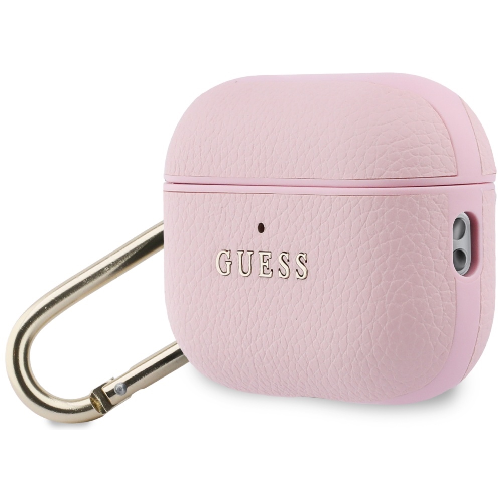 Guess Grūduotas klasikinis logotipo dėklas, skirtas AirPods Pro 3 - Pink