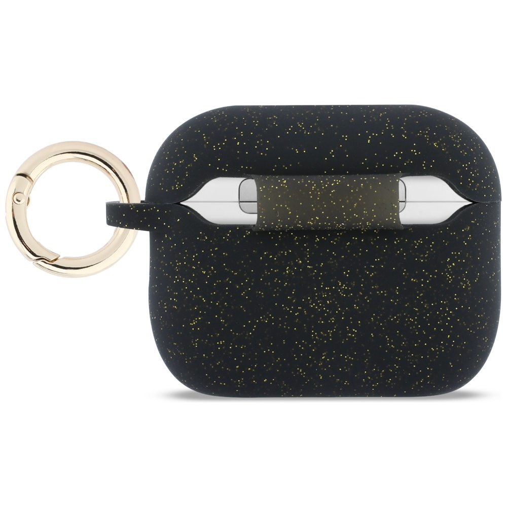 Guess Silikoninis blizgantis žiedo dėklas, skirtas AirPods Pro 3 - Black