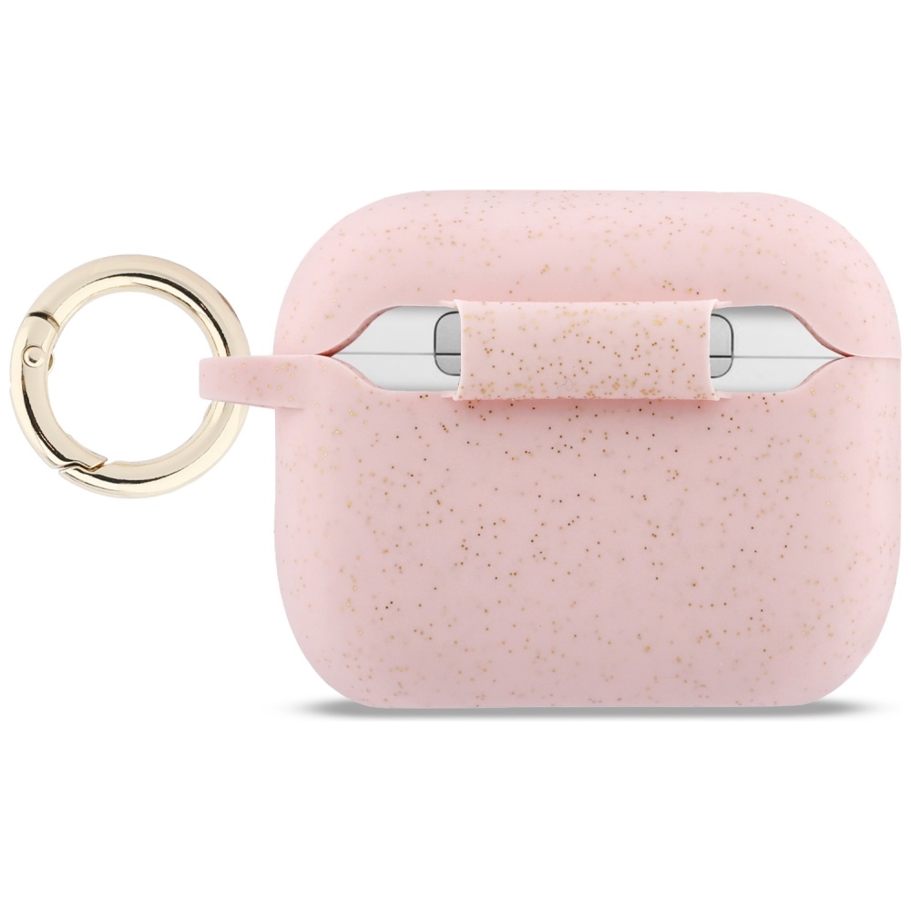 Guess Silikoninis blizgantis žiedo dėklas, skirtas AirPods Pro 3 - Pink