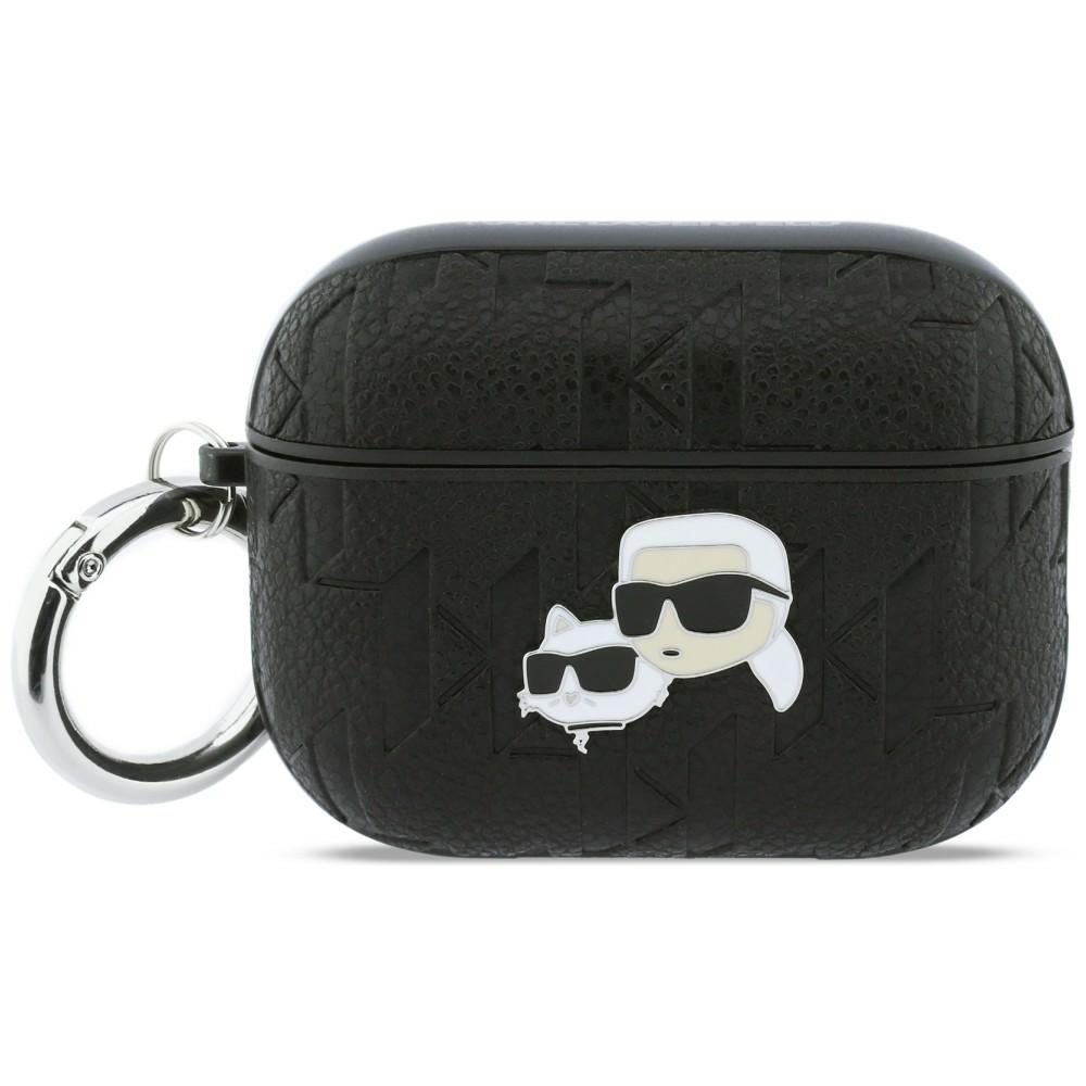 Karl Lagerfeld Monogram Karl & Choupette Head dėklas AirPods Pro 3 - juodas