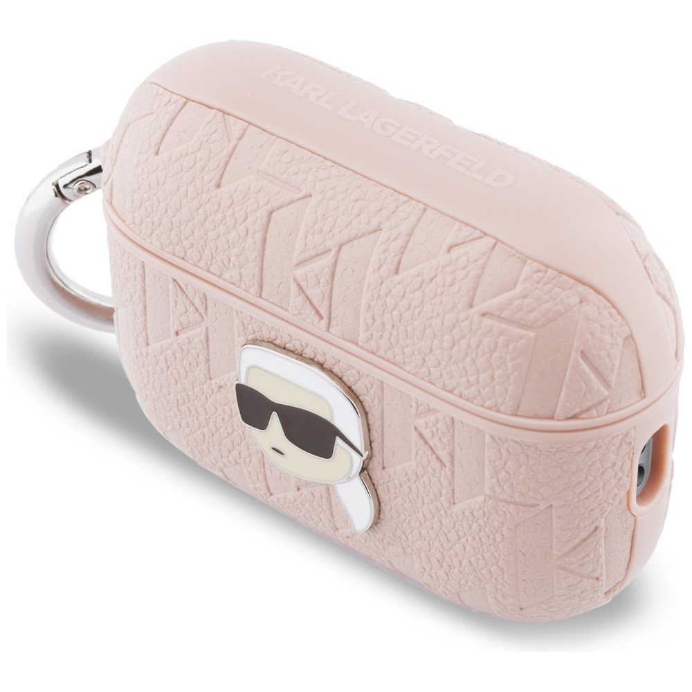 Karl Lagerfeld monograma Karl galvos dėklas, skirtas AirPods Pro 3 – rožinis