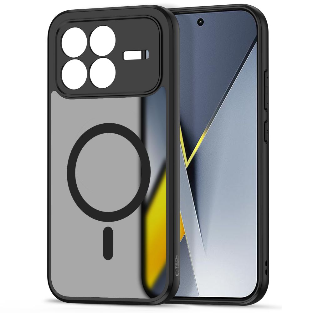 Dėklas Tech-Protect Magmat MagSafe Xiaomi Poco F8 Pro, matinis juodas