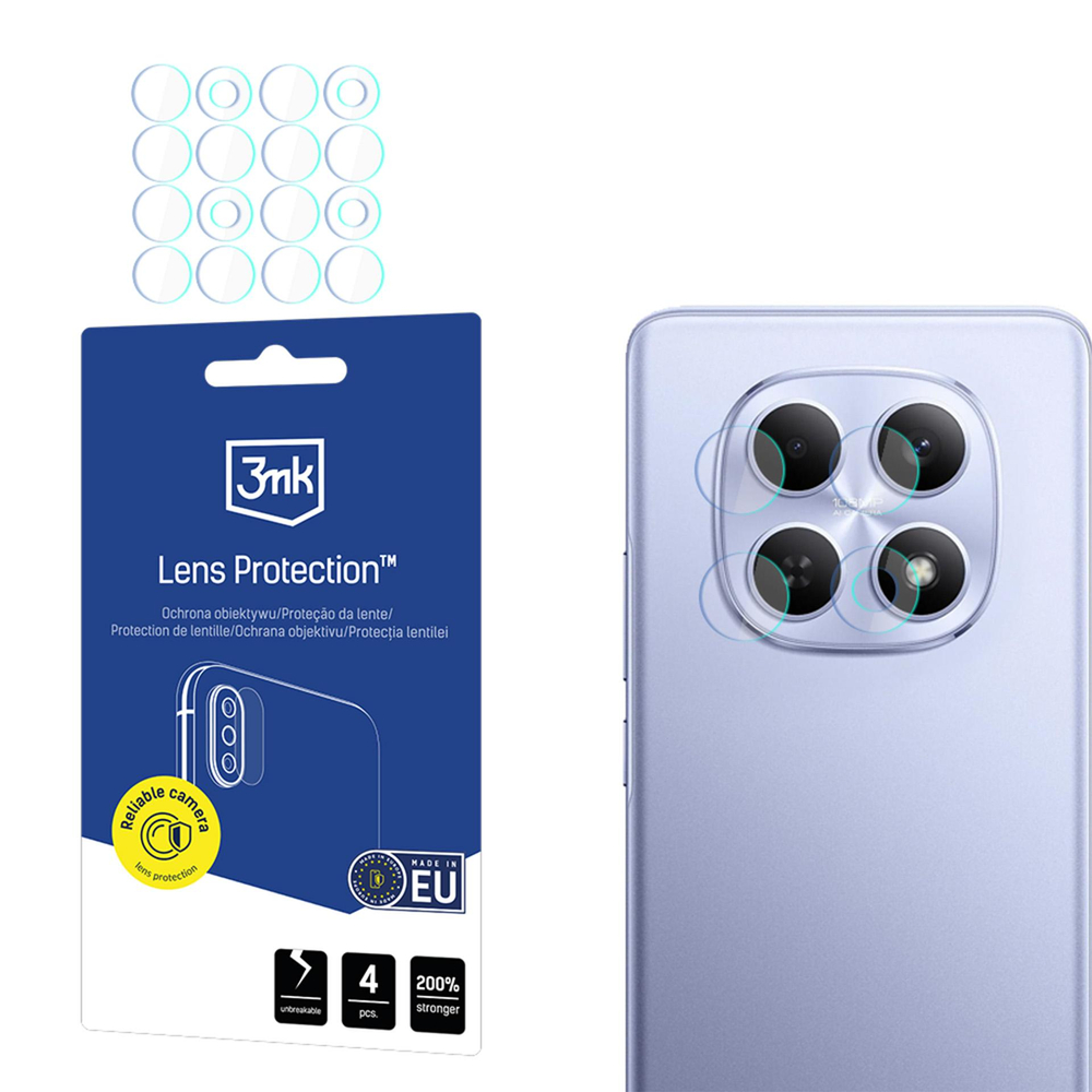 3mk Apsauginis hibridinis fotoaparato objektyvo stiklas, skirtas Xiaomi Redmi Note 15 4G / 5G