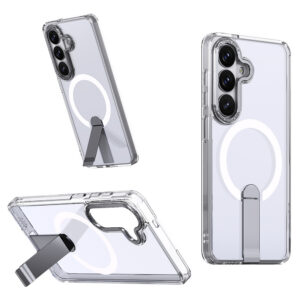 Hybrid Armor X dėklas Samsung Galaxy A36 / A37 su stovu, suderinamas su MagSafe - skaidrus