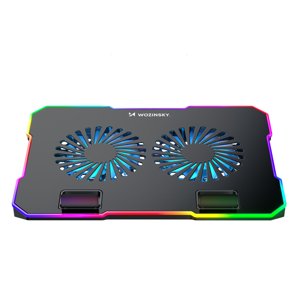 Wozinsky WDCX-A26 NitroCool RGB žaidimų nešiojamojo kompiuterio aušinimo priemonė - juoda