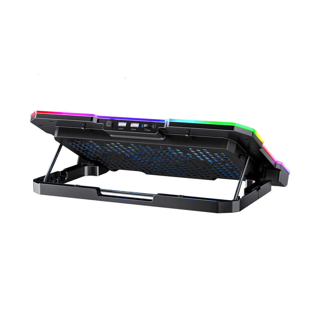 Wozinsky WDCX-A26 NitroCool RGB žaidimų nešiojamojo kompiuterio aušinimo priemonė - juoda