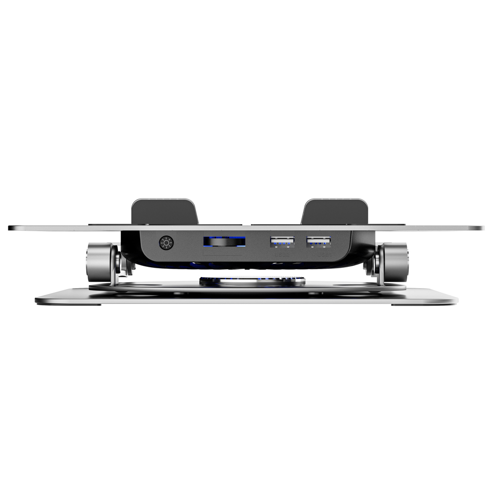 Wozinsky WDCX-X16-AS CoolBase RGB 360° nešiojamojo kompiuterio ir planšeto aušinimo stovas - sidabras