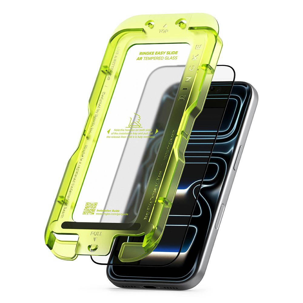 Apsauginis stiklas Ringke Easy Slide Anti Reflective iPhone 17 Pro Max, juodas
