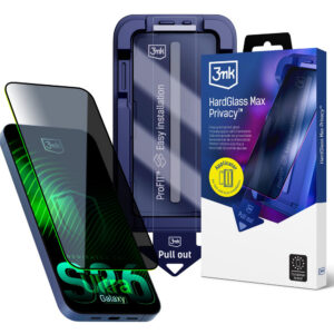 9H grūdintas stiklas su 3mk HardGlass Max Privacy filtru, skirtas Samsung Galaxy S26 Ultra
