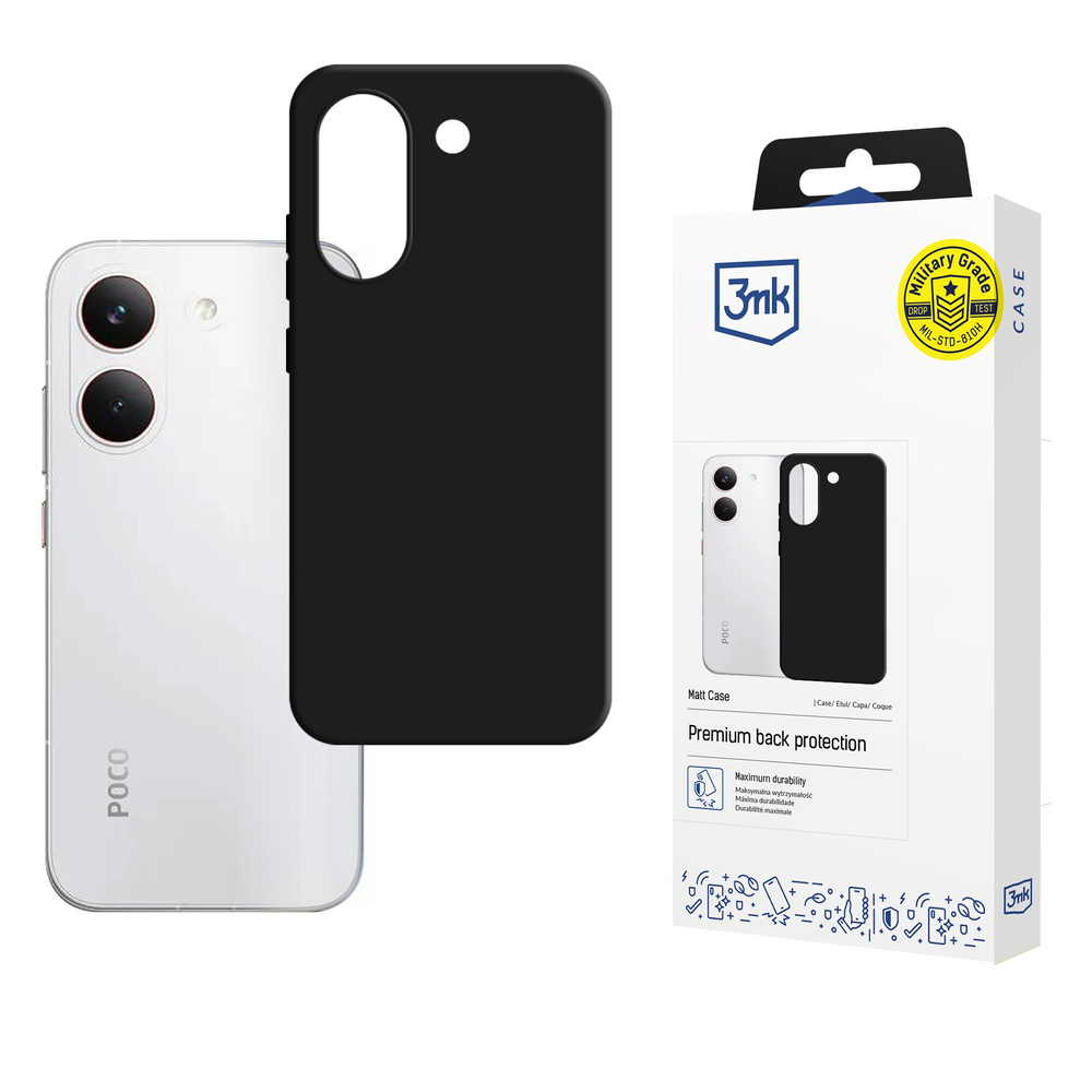 3mk Matinis dėklas, skirtas Xiaomi Poco X8 Pro - juodas