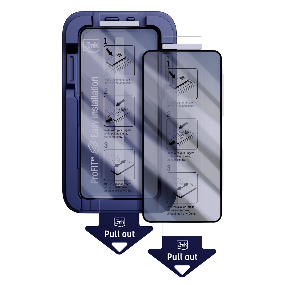 9H grūdintas stiklas su 3mk HardGlass Max Privacy filtru, skirtas Samsung Galaxy S26