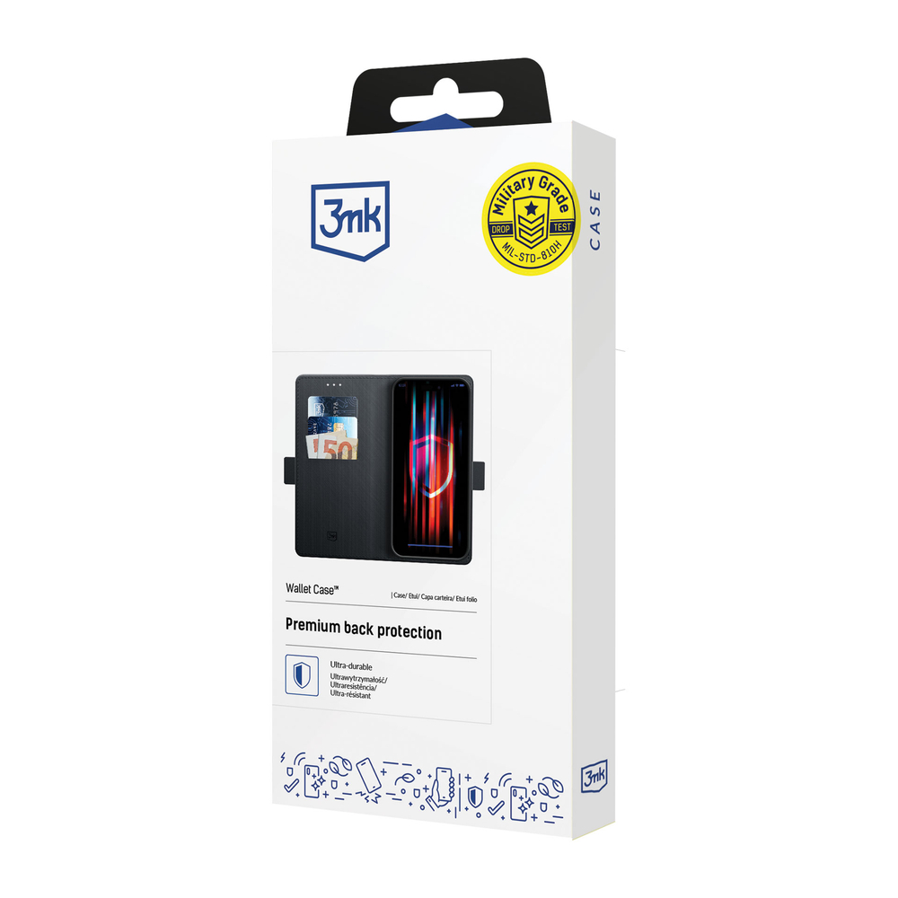 3mk Piniginės dėklas, skirtas Xiaomi Redmi Note 15 Pro 4G - juodas