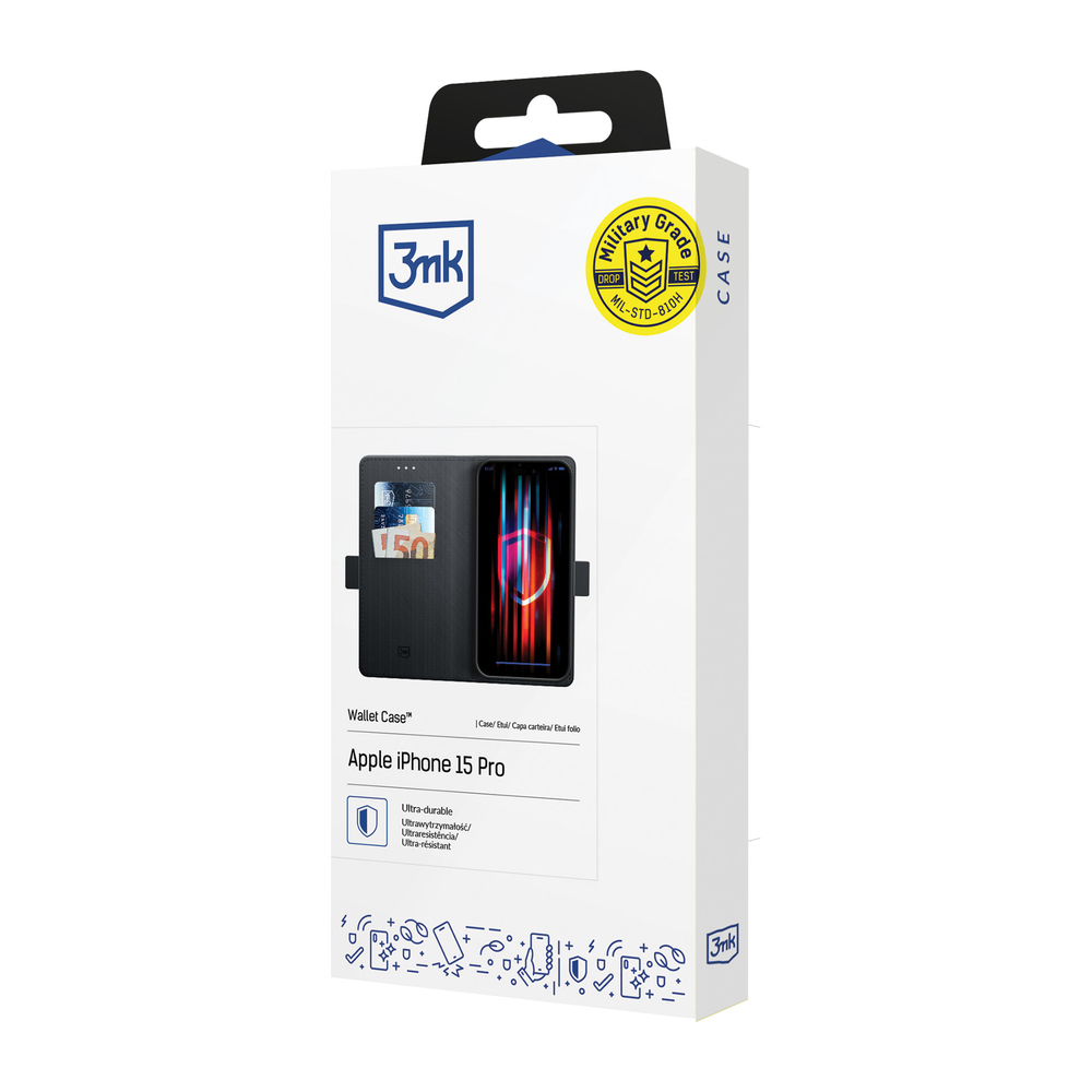 3mk Piniginės dėklas, skirtas Xiaomi Redmi Note 15 Pro 4G - juodas