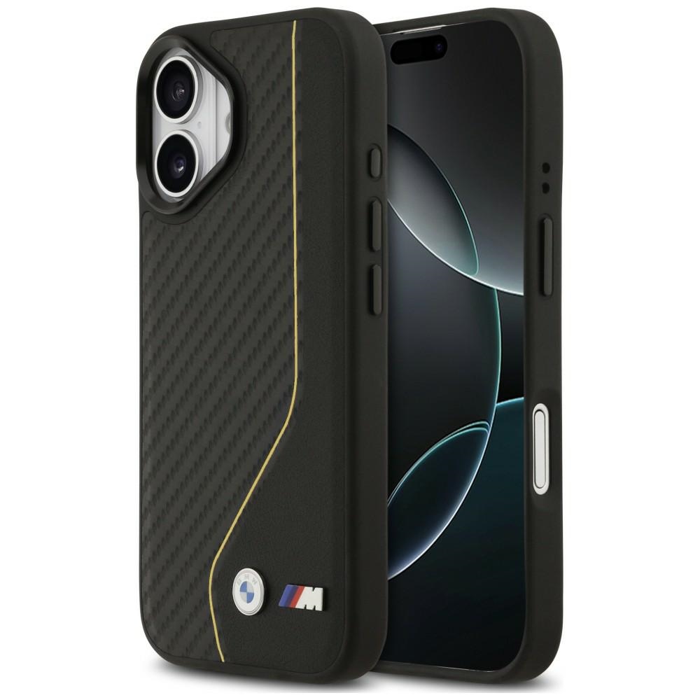 BMW M anglies linija ir logotipas MagSafe iPhone dėklas 17 - geltonas