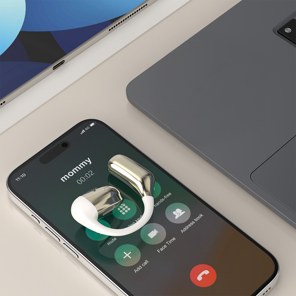 Dudao U4Pro Bluetooth universalios ausinės abiem ausims – smėlio ir auksinės spalvos