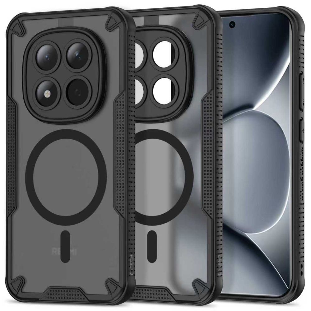 Dėklas Tech-Protect Rugged Shield MagSafe Xiaomi Poco M8 Pro / Redmi Note 15 Pro+ 5G, matinis juodas