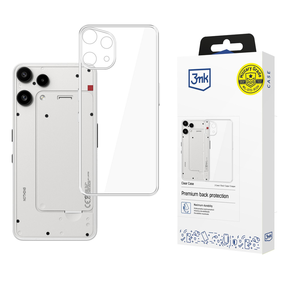 3mk Clear Case skirtai Nothing Phone (3a) Lite - skaidrus