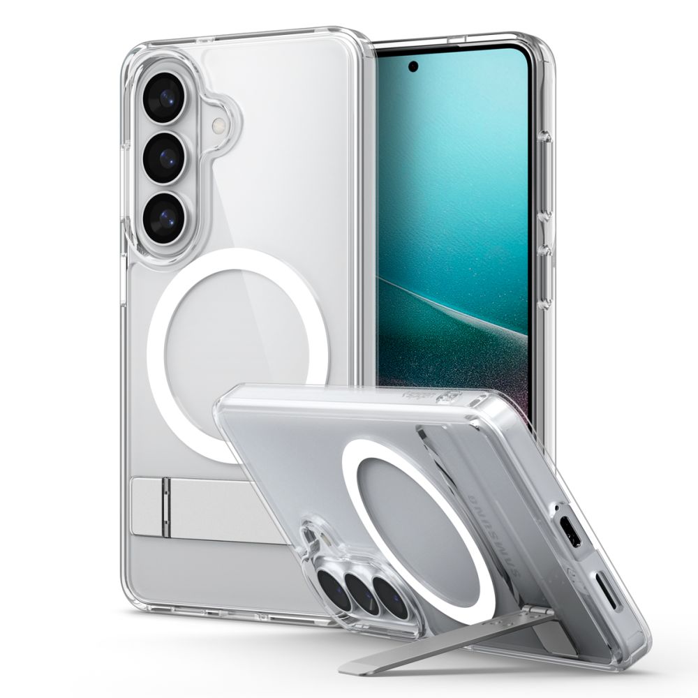 Dėklas Spigen Ultra Hybrid S Mag MagSafe Galaxy S26, skaidrus / baltas