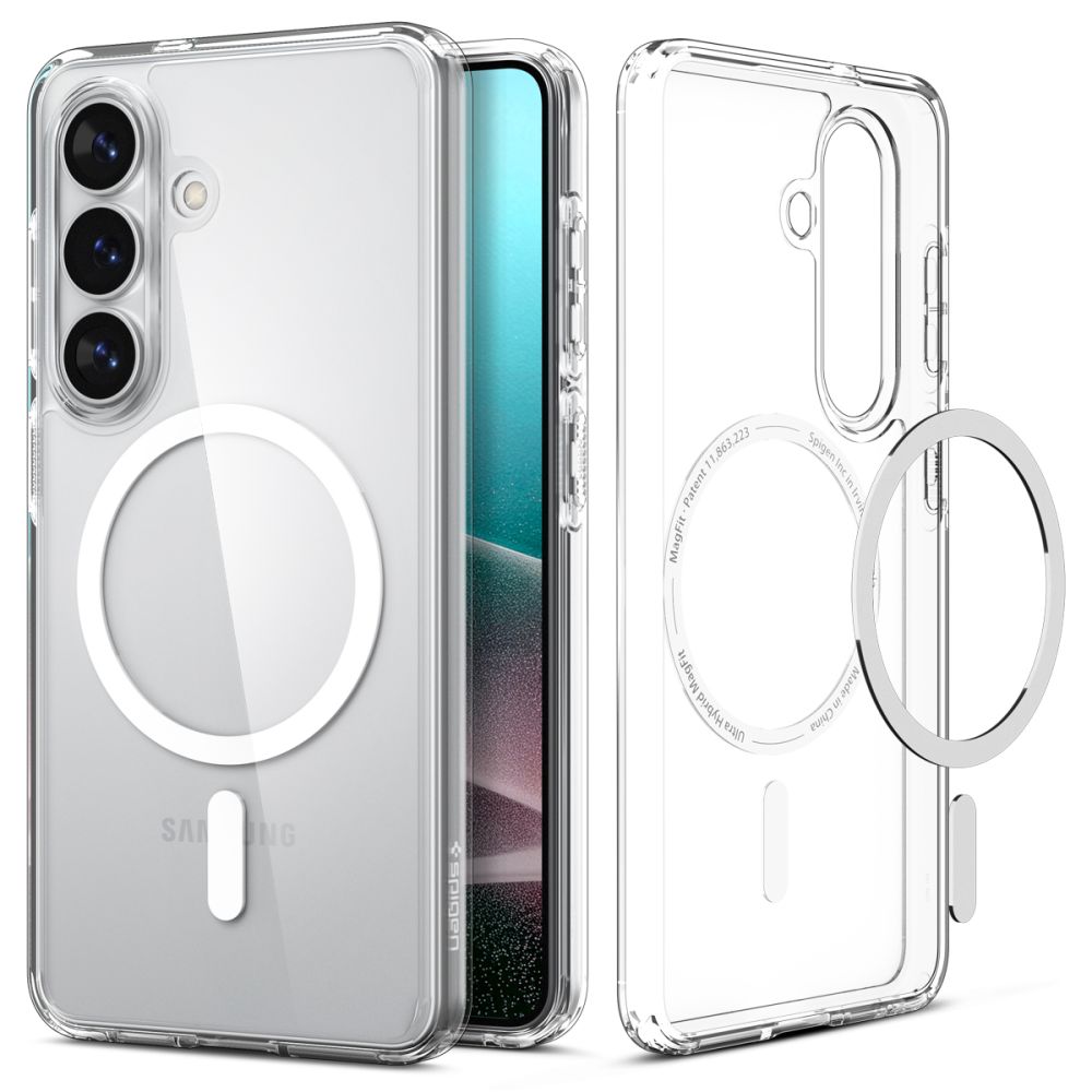 Dėklas Spigen Ultra Hybrid Mag MagSafe Galaxy S26+, skaidrus/baltas