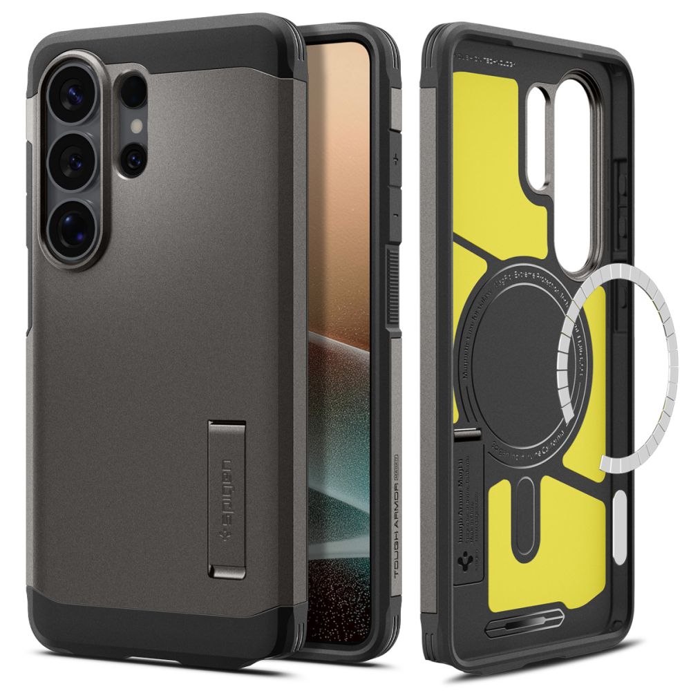 Dėklas Spigen Tough Armor Mag MagSafe Galaxy S26 Ultra, tamsiai pilkas