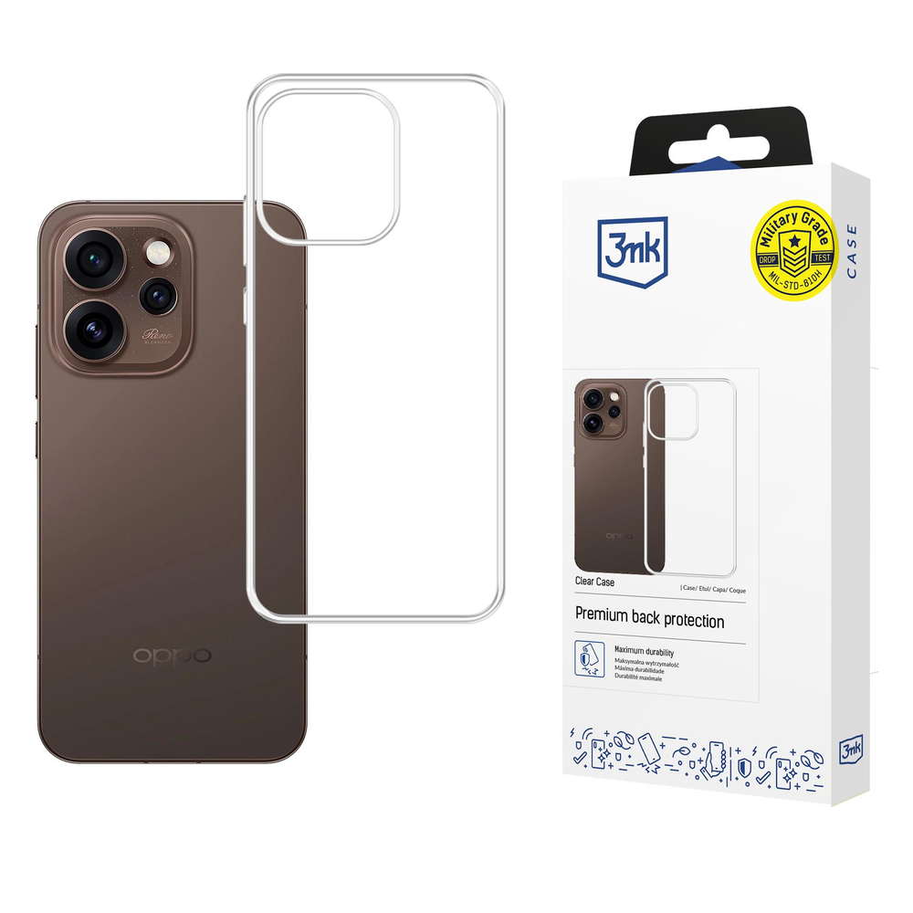 3mk skaidrus dėklas, skirtas Oppo Reno 15 Pro 5G (CPH2813) – skaidrus