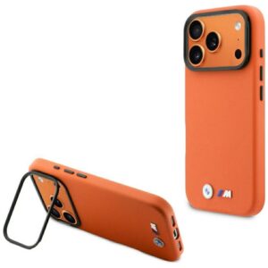 BMW M Metal Logo MagSafe dėklas iPhone 17 Pro – Oranžinis