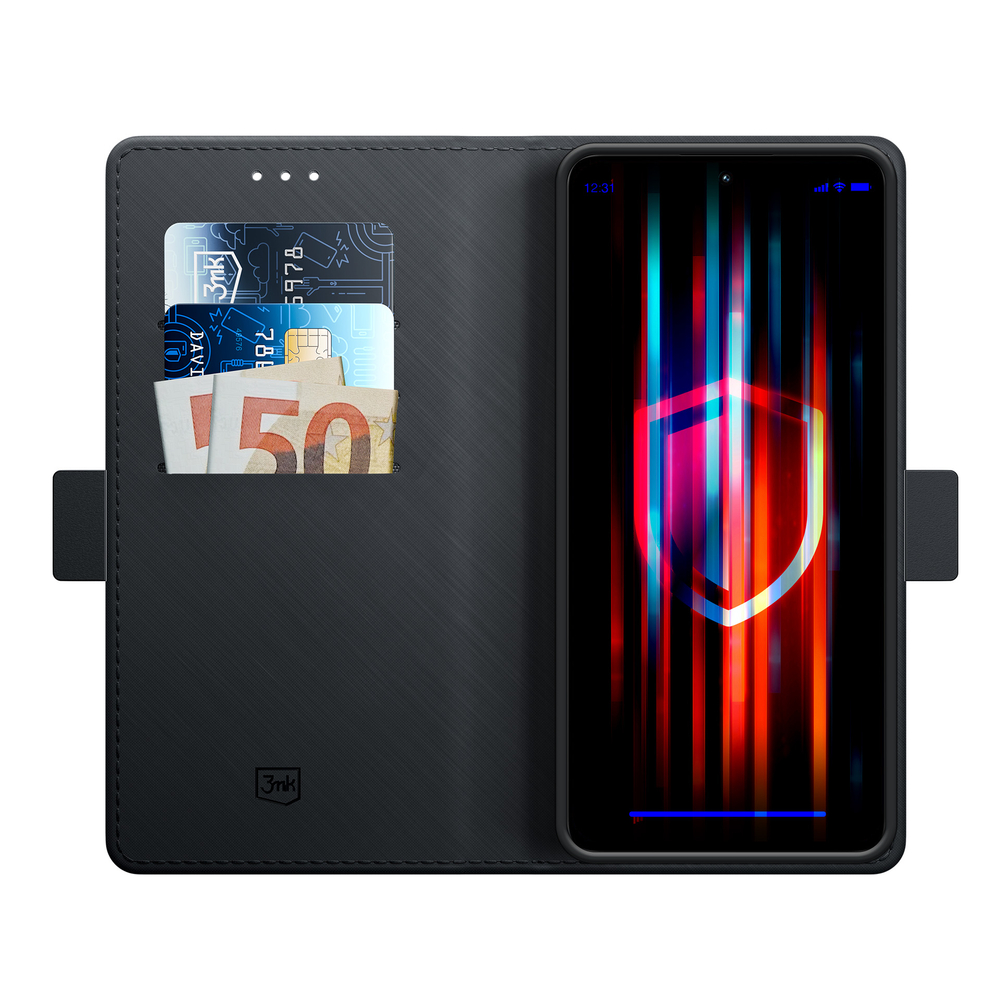 3mk Wallet dėklas, skirtas Realme C71 - juodas