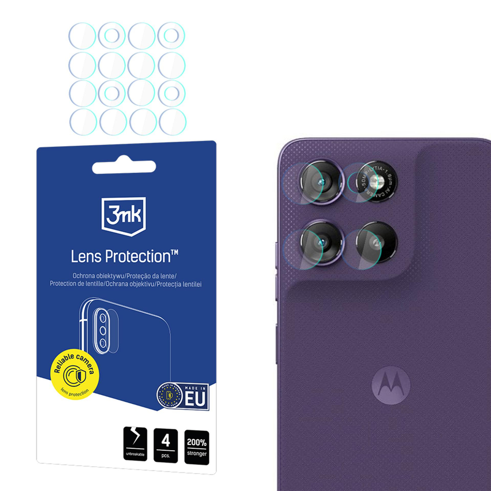 3mk Objektyvo apsauginis hibridinis stiklas, skirtas fotoaparato objektyvui, skirtas Motorola Moto G67/ Motorola Moto G77