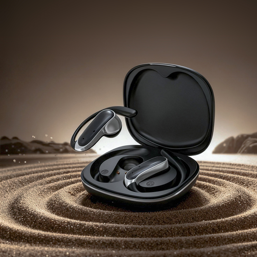 Dudao U17Z Bluetooth 5.3 OWS ausinės su ausų kabliukais – juodos
