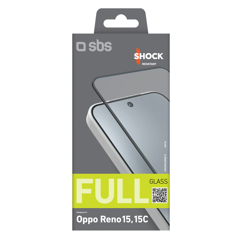SBS Full Cover grūdintas stiklas, skirtas Oppo Reno 15