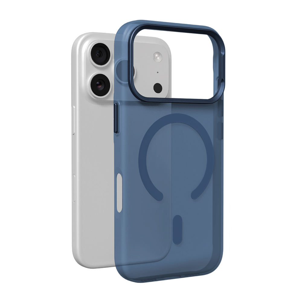 Puro Lightfeel dėklas iPhone 17 Pro, suderinamas su MagSafe - skaidrus mėlynas