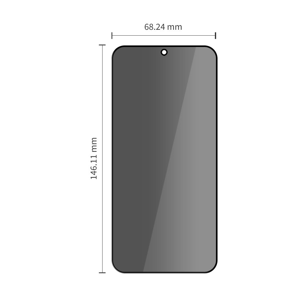 Apsauginis stiklas Tech-Protect Glass SPY+ Privacy, Samsung Galaxy S26, 2 vnt.
