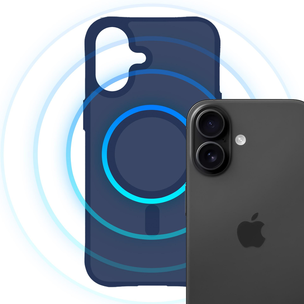 3mk Smoke MagCase, skirtas iPhone 17 – mėlynai permatomas
