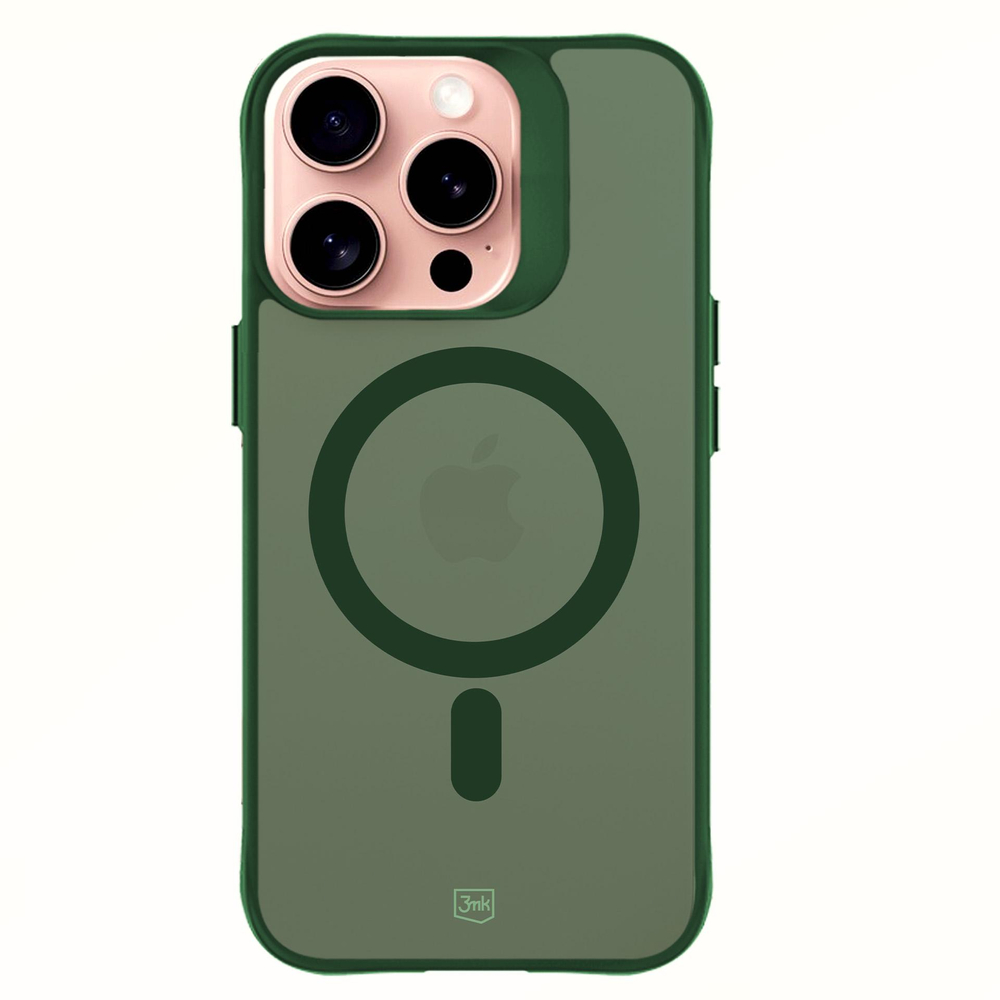 3mk Smoke MagCase, skirtas iPhone 16 Pro Max – žaliai permatomas