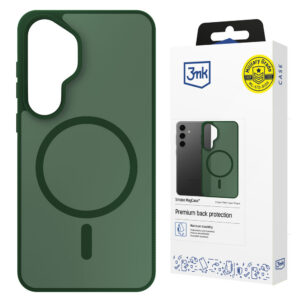 3mk Smoke MagCase, skirtas Samsung Galaxy S25 – žalias permatomas