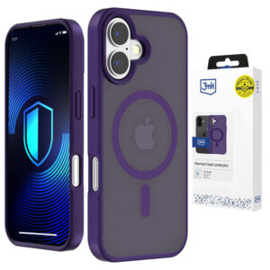 3mk Smoke MagCase dėklas, skirtas iPhone 16 - purpurinis permatomas