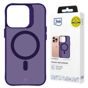 3mk Smoke MagCase dėklas, skirtas iPhone 16 Pro Max – purpurinis permatomas