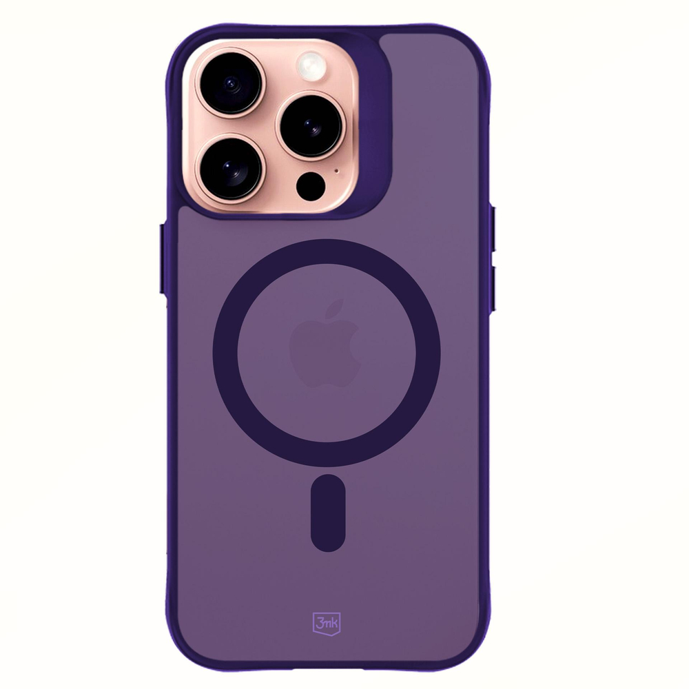 3mk Smoke MagCase dėklas, skirtas iPhone 16 Pro Max – purpurinis permatomas