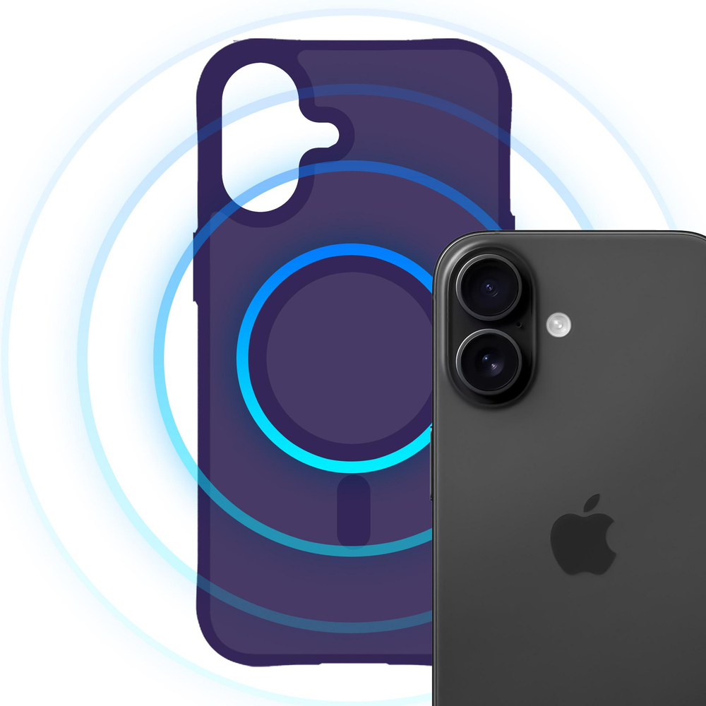 3mk Smoke MagCase dėklas, skirtas iPhone 17 - purpurinis permatomas