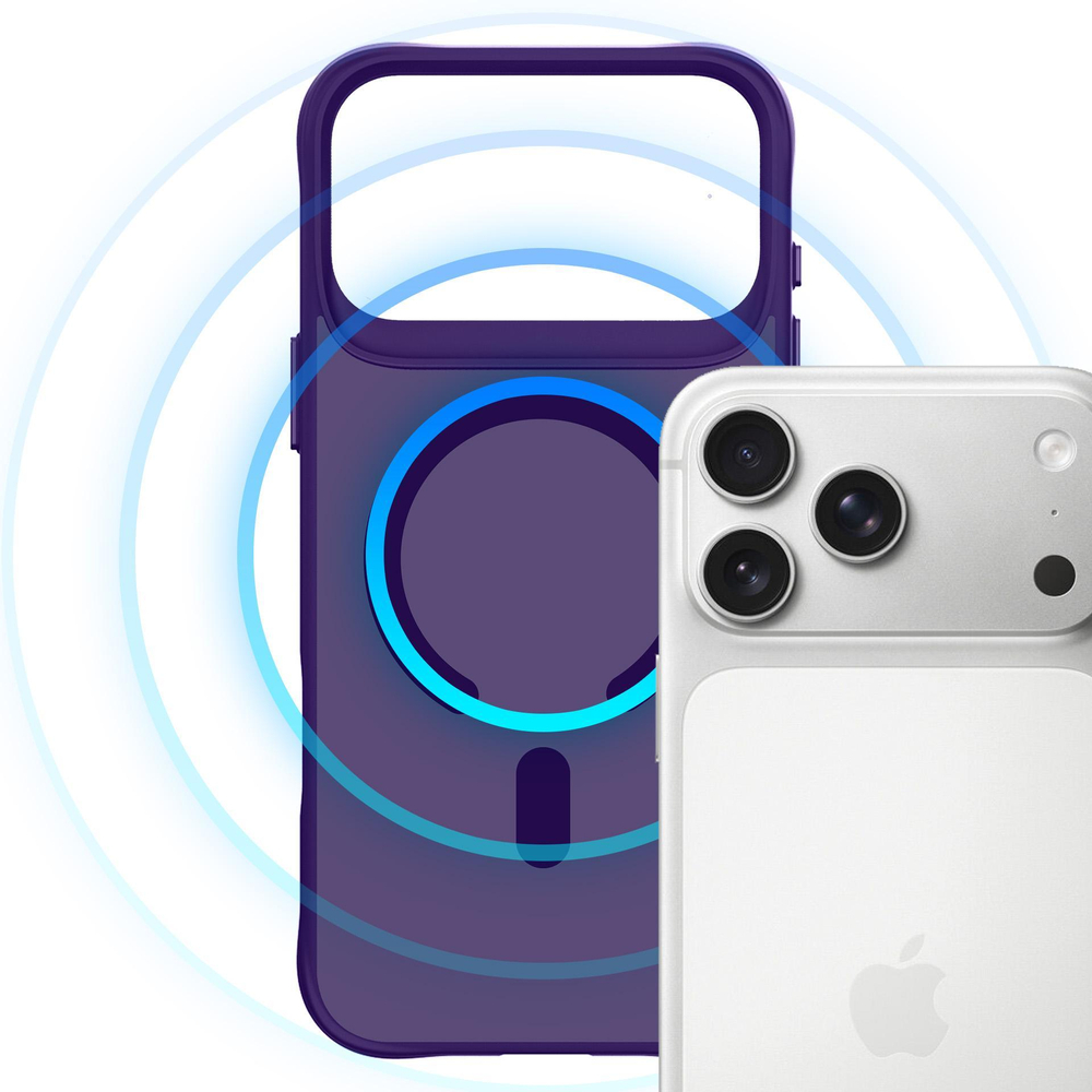 3mk Smoke MagCase dėklas, skirtas iPhone 17 Pro Max – purpurinis permatomas