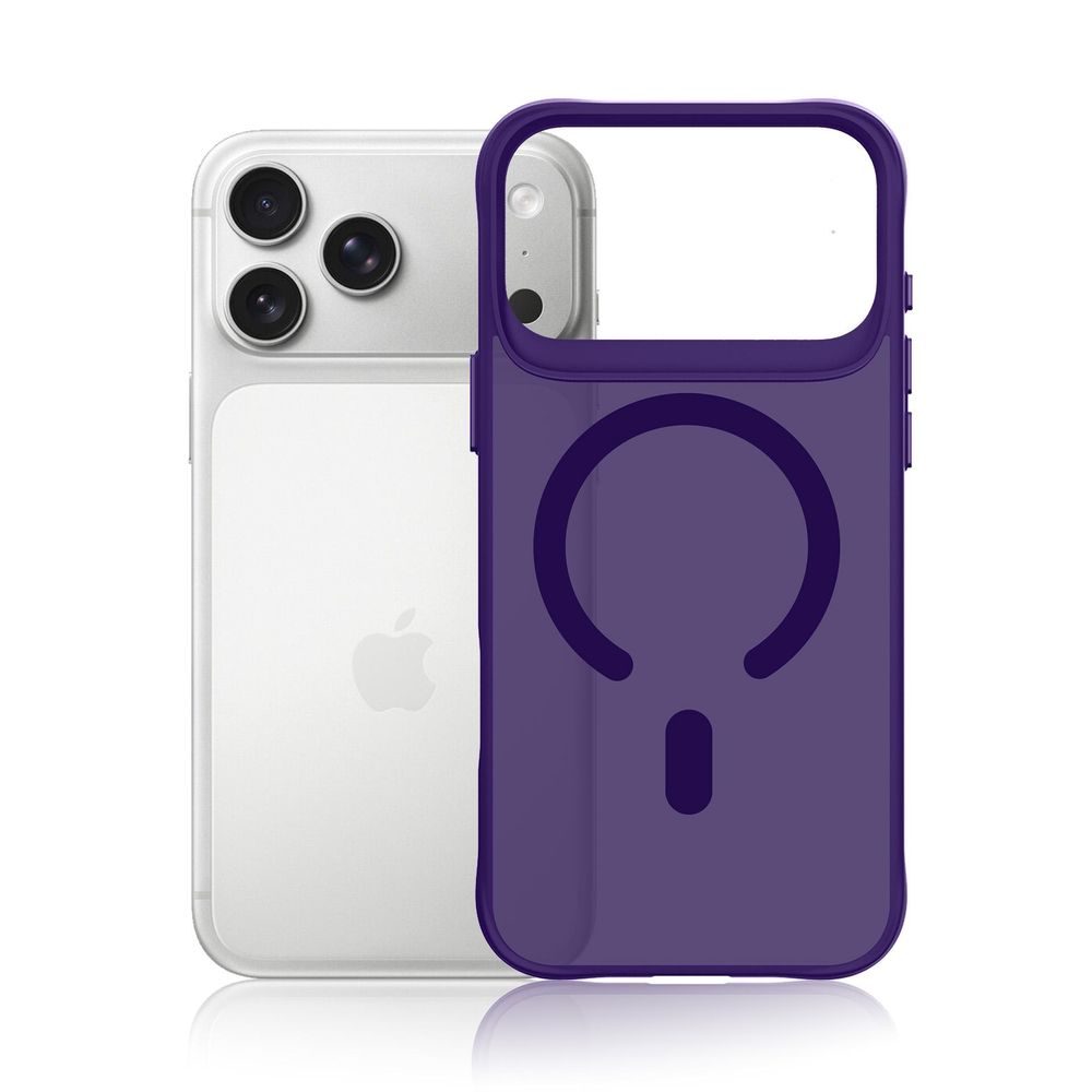 3mk Smoke MagCase dėklas, skirtas iPhone 17 Pro Max – purpurinis permatomas