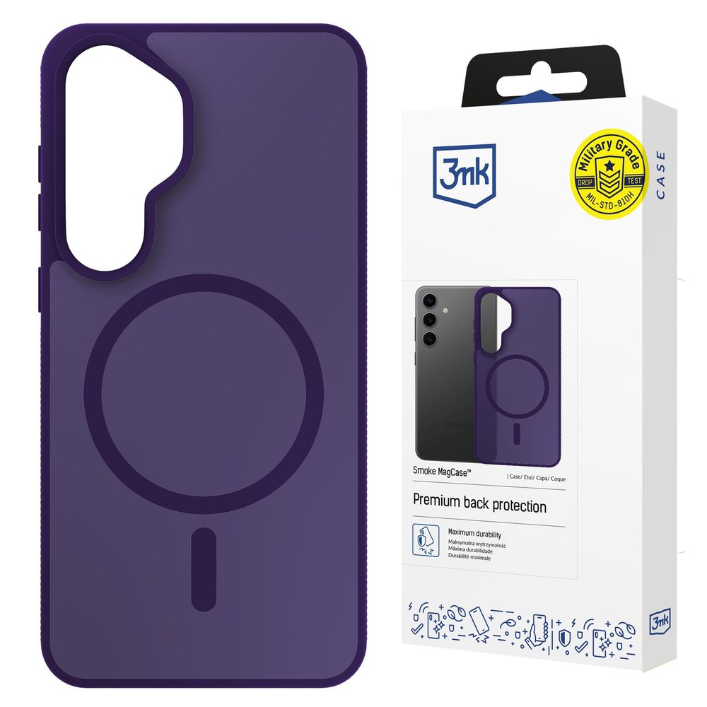 3mk Smoke MagCase skirtas Samsung Galaxy S25 - violetinis