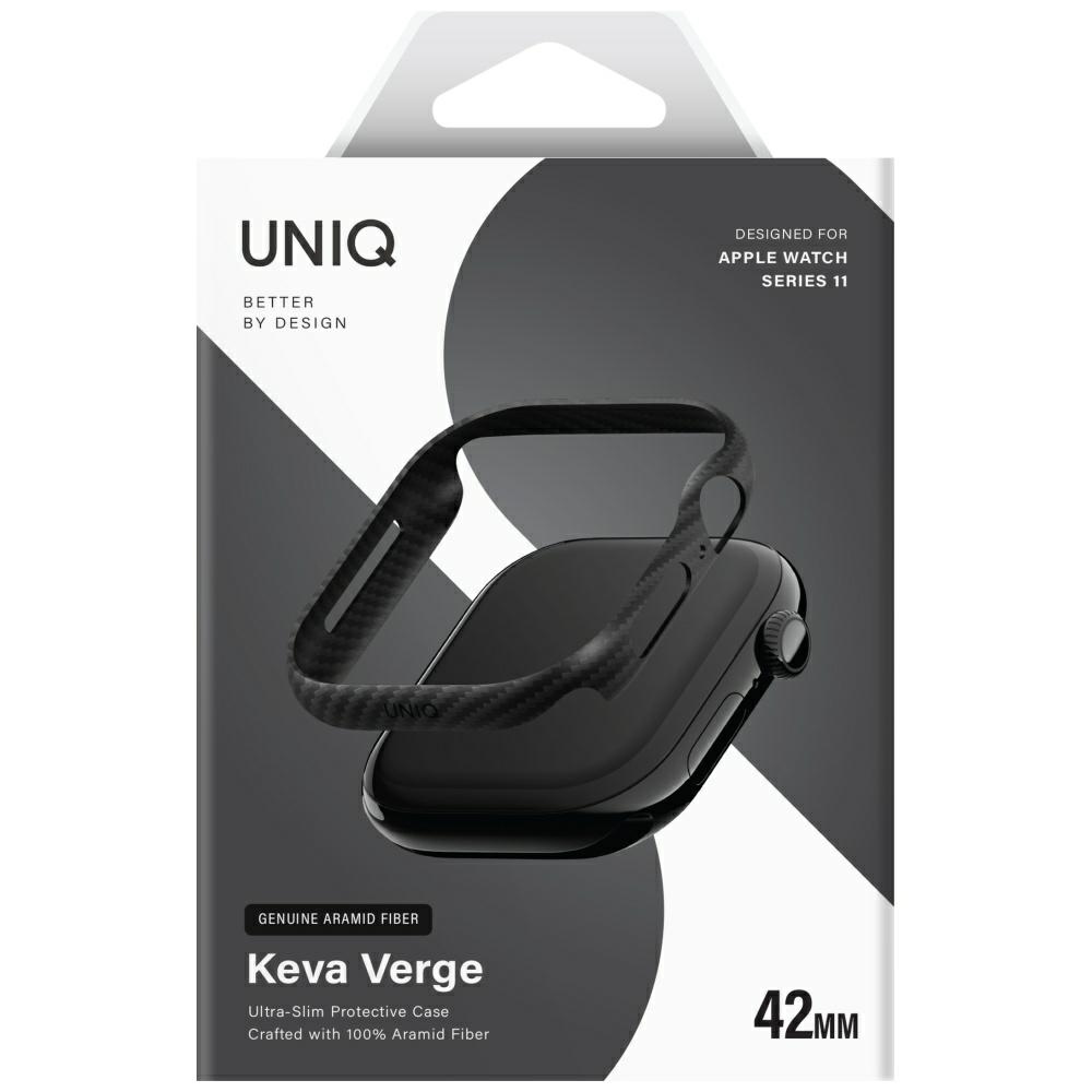 Uniq Keva Verge dėklas, skirtas Apple Watch 42mm - juodas