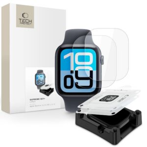 Apsauginė plėvelė Tech-Protect Supreme Set+ 2 vnt. Apple Watch 4 / 5 / 6 / SE 1 / 2 / 3 (44 mm), skaidri