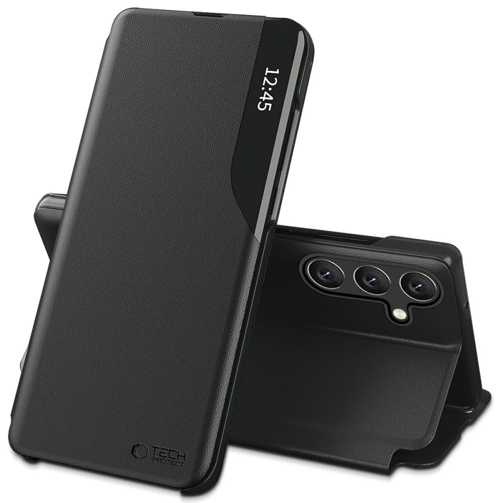 Dėklas Tech-Protect Smart View Samsung Galaxy A37 5G, juodas