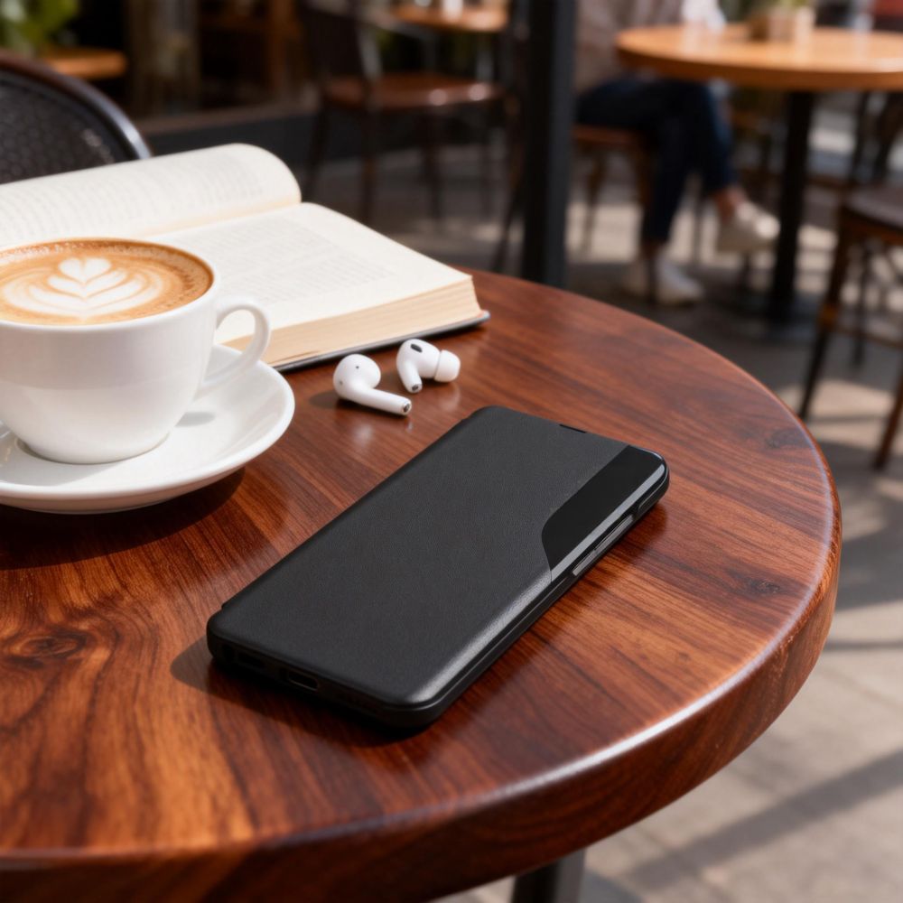 Dėklas Tech-Protect Smart View Samsung Galaxy A37 5G, juodas
